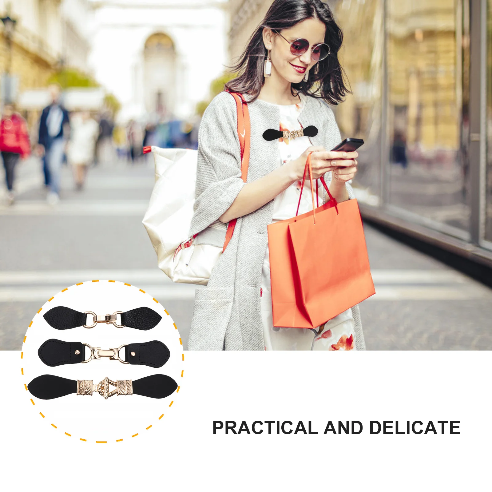 3 قطعة مقاطع معطف الرياح أبازيم لسترة معطف سترة إغلاق معدني مقاوم للصدأ دائم الملابس والاكسسوارات الحرفية الخياطة #6