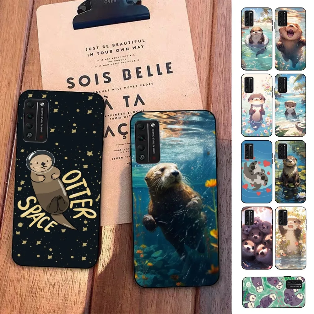 Cute Otter Lutra lutra Phone Case For Huawei Honor 10 lite 9 20 7A 9X 30 50 60 70 pro plus Soft Silicone Cover