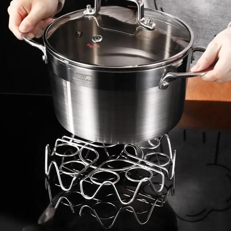Multifunktionales Edelstahl-Dämpfergestell für Eier, Brötchen und Teigtaschen, Langlebiges Dämpferzubehör zum Kochen – Detail 7