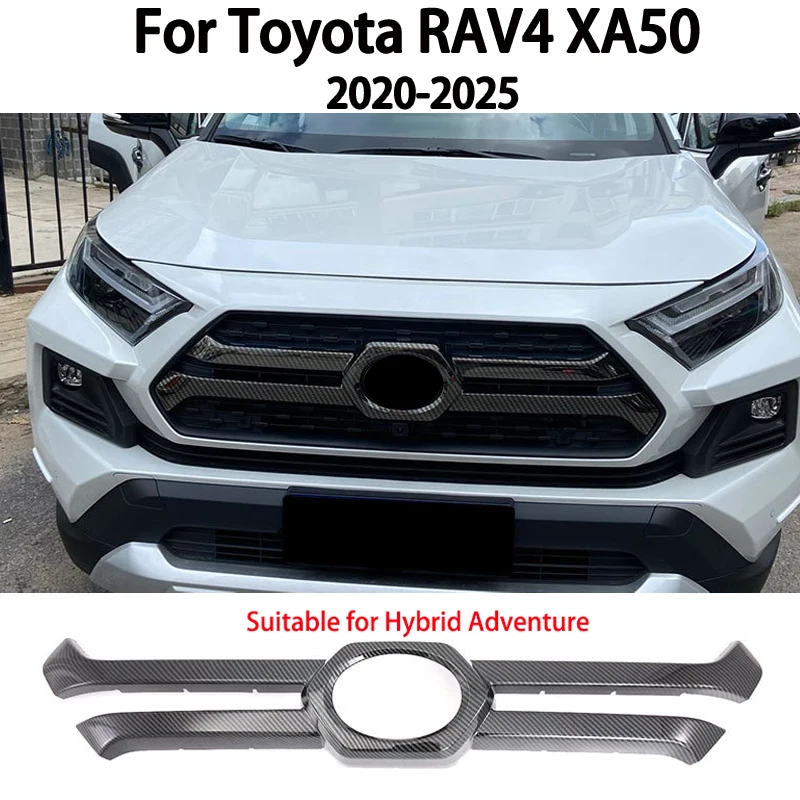 

For Toyota RAV4 Adventure Edition XA50 2020-2025 ABS Front Grille Trim Strip Front Grille Bright Strip Modified Car Accessories