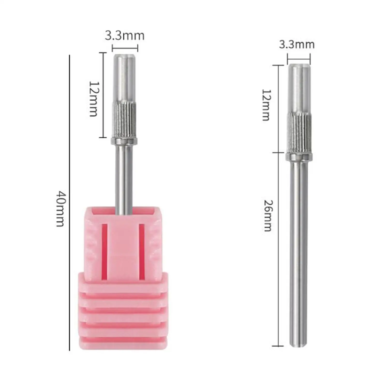 Mandril de bandas de lijado de uñas de 3,3mm, cabezales de perforación de uñas, mandril de perforación de uñas para lima eléctrica, manicura, salón en casa, lijadoras de Spa