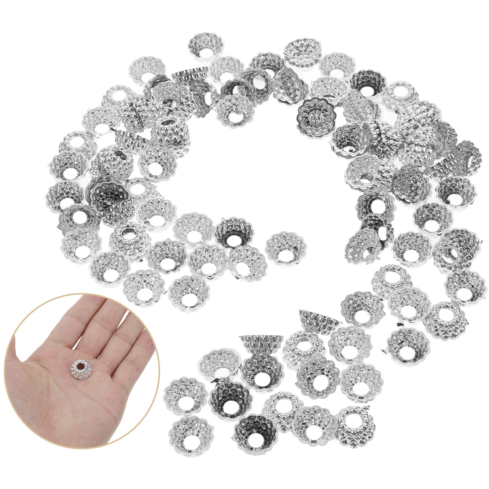 100 قطعة عيد الميلاد الكرة زخرفة قبعات Diy بها بنفسك عيد الميلاد الشماعات لقضاء عطلة لوازم الحفلات مستديرة الديكور القمم استبدال قبعات #1