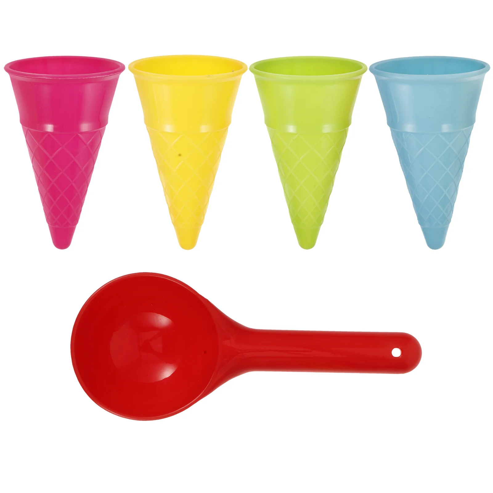 

Sand Ice Cream Toys Beach Toy Kids Play Scoop Cone Mold Set Plastic Cones Molds Pretend Sandbox Playset Summer Cup Castle