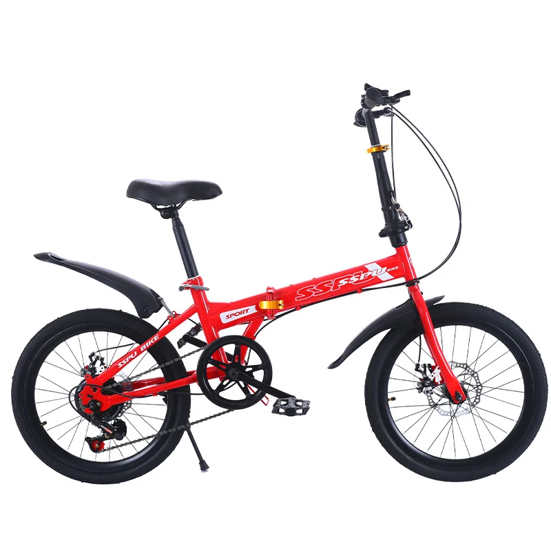 Folding Bike 20 inch 7 speed disc brake portable light cycling Adult Kids Students  road bicycle Men and Women Portable