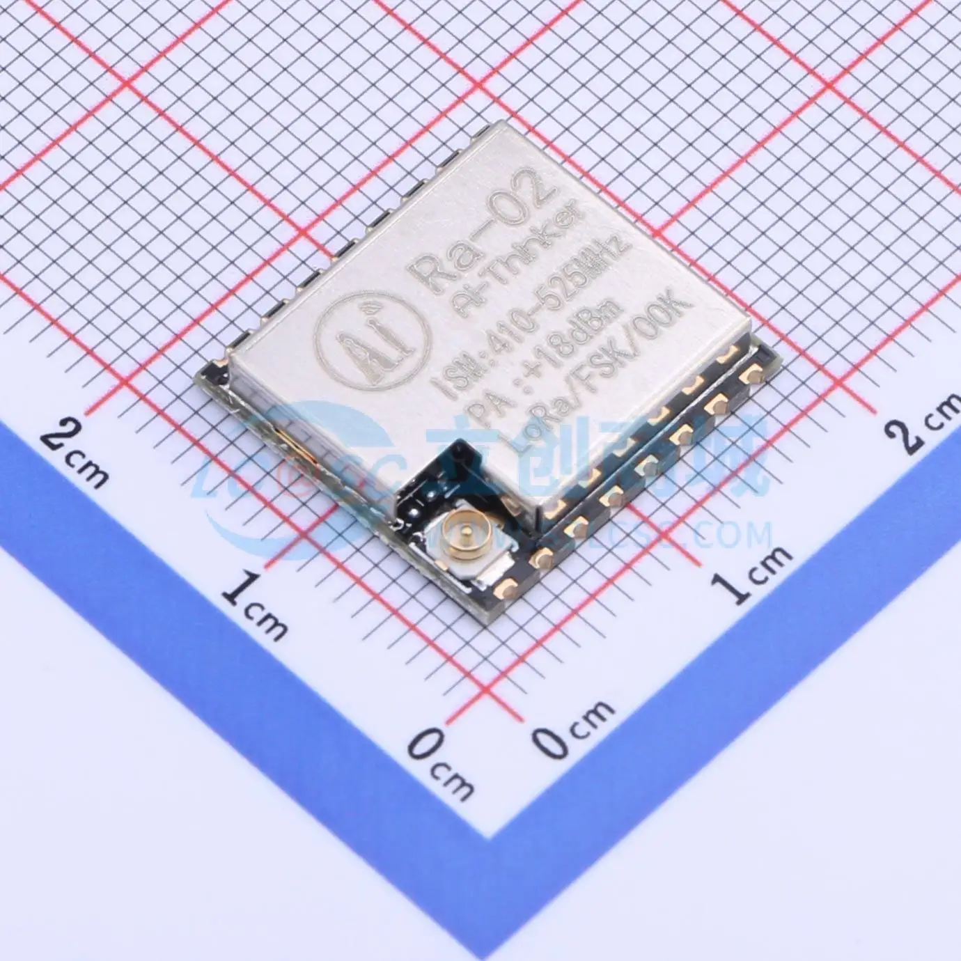 

2pcs Ra-02 SMD-16P 18dBm SPI LoRa Wireless RF Transceiver Module