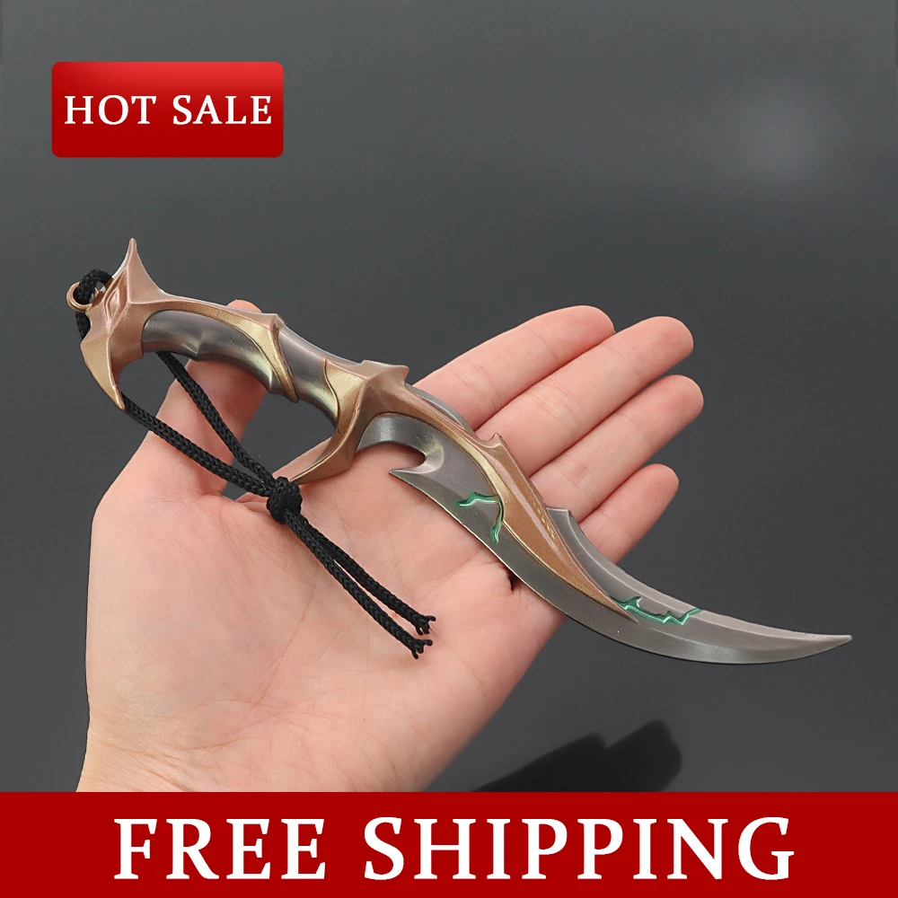 Valorant Karambit Melee Weapon Game Peripheral Forsaken Ritual Knife Holster 18cm Alloy Military Tactical Knife Katana Model