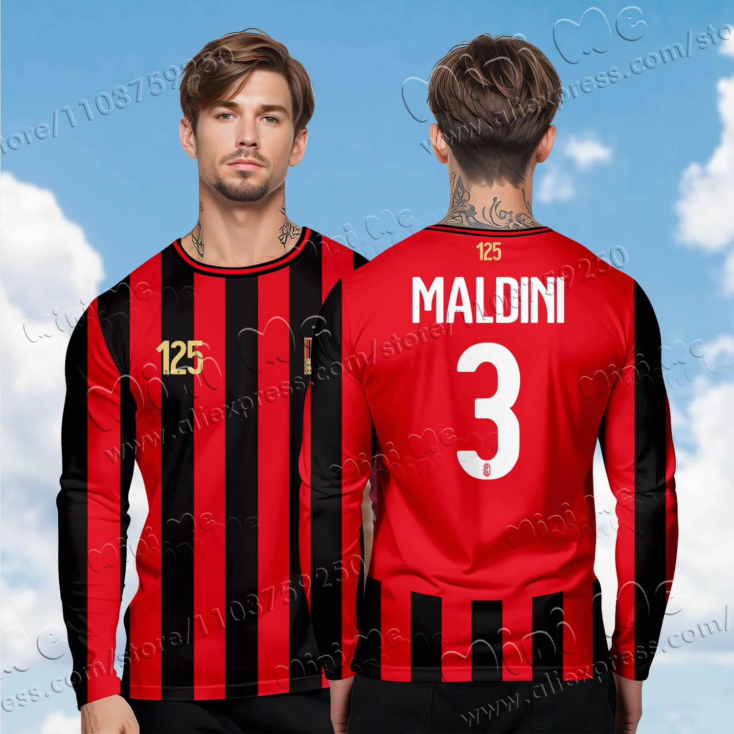 24-25 A/C MLAN Footballer 125th Anniversary Special Edition Jerseys T-Shirts Short Sleeved Polyester Sports Soccer Baller Team