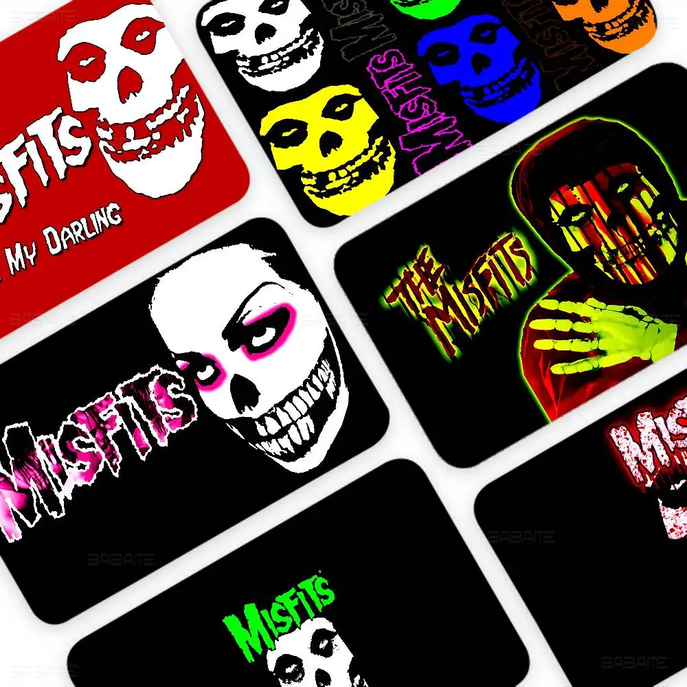 M-Misfits Rock Band Anime Cartoon Bear Skin Sticker Film Tape Case for Big Credit Debit Card Front Side