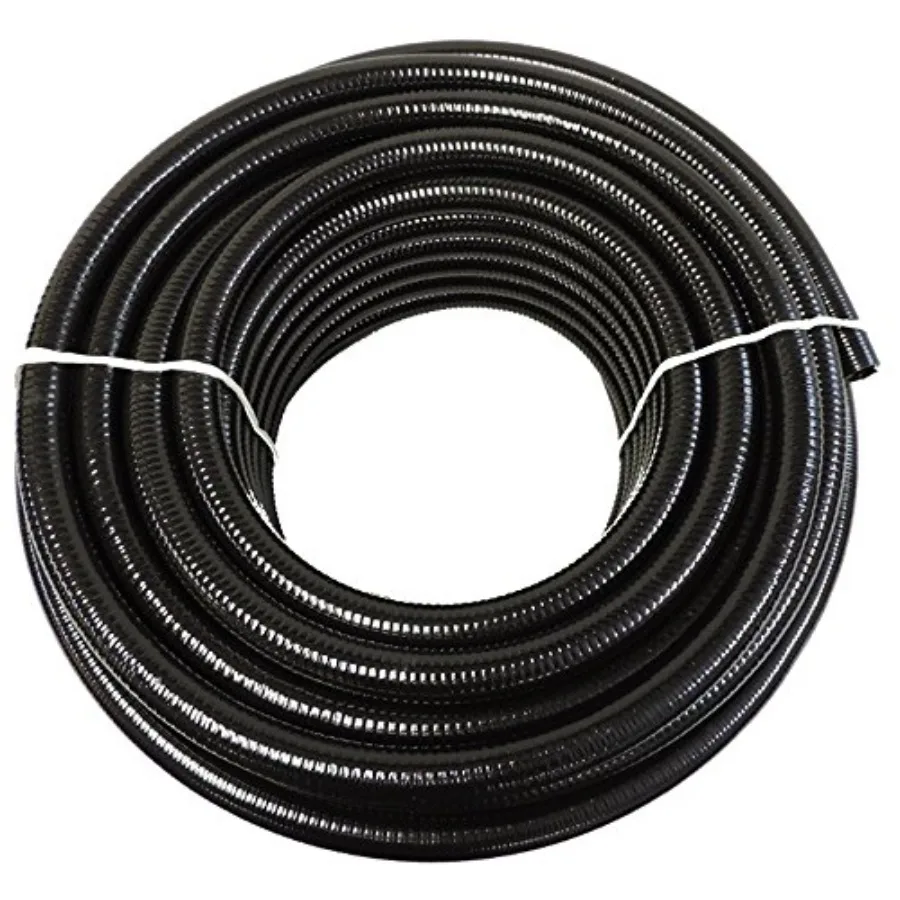 

Black Flexible PVC Pipe 3/4 Dia. x 50 ft for Koi Ponds Irrigation and Water Gardens Durable Lightweight Material Ideal for Outd