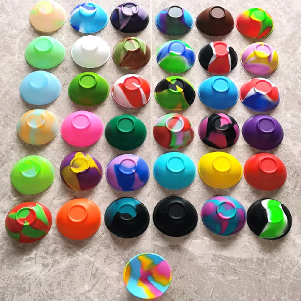 130Pcs Silicone Bowl 67mm Multicolor Reusable Kitchen Jar Container Storage Box Tobacco Herb Smoking Accessories For Grinder