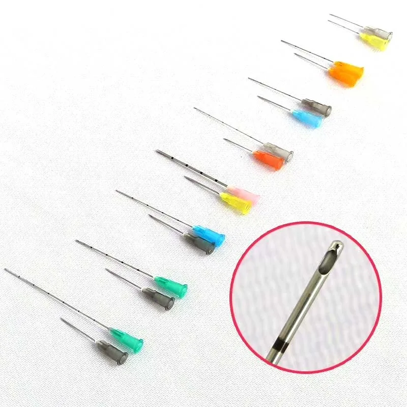 10pcs/Bag Medical Injection Blunt Tip Cannula Hyaluronic Acid Filler Disposable Kit Plain Ends Notched Endo Blunt-tip Needles