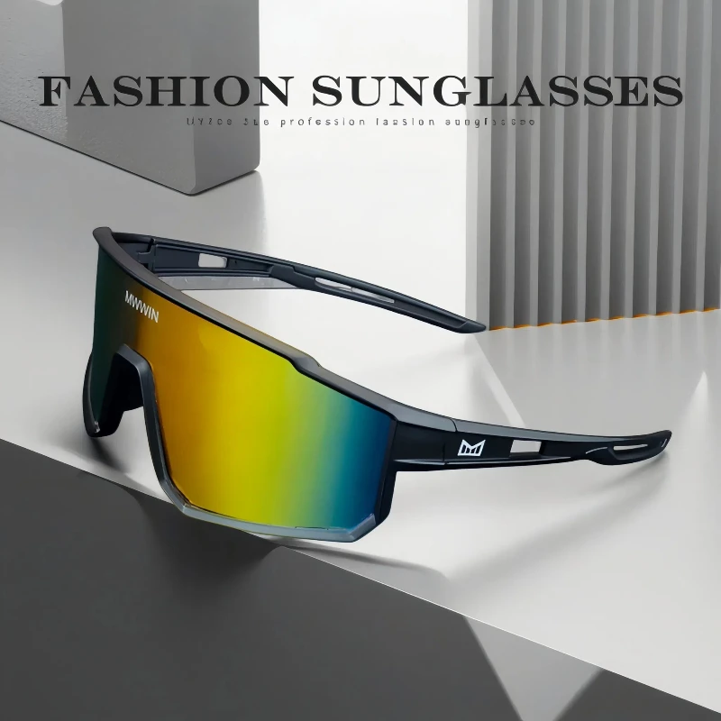 MWWIN Neue Fahrradbrille Sportbrille Sonnenbrille für Männer und Frauen Wanderbrille Fahrrad Mountainbike UV400 Outdoor-Brille – Detail 1