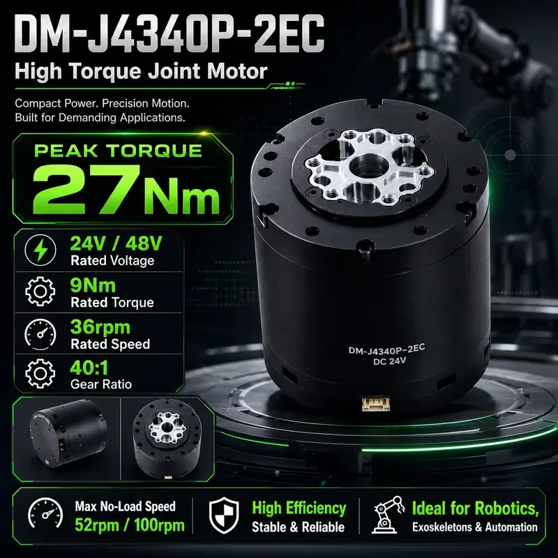 DM-J4340P-2EC 2026 New High-Precision 24V 48V Integrated Joint Module Motor, suitable for humanoid arms