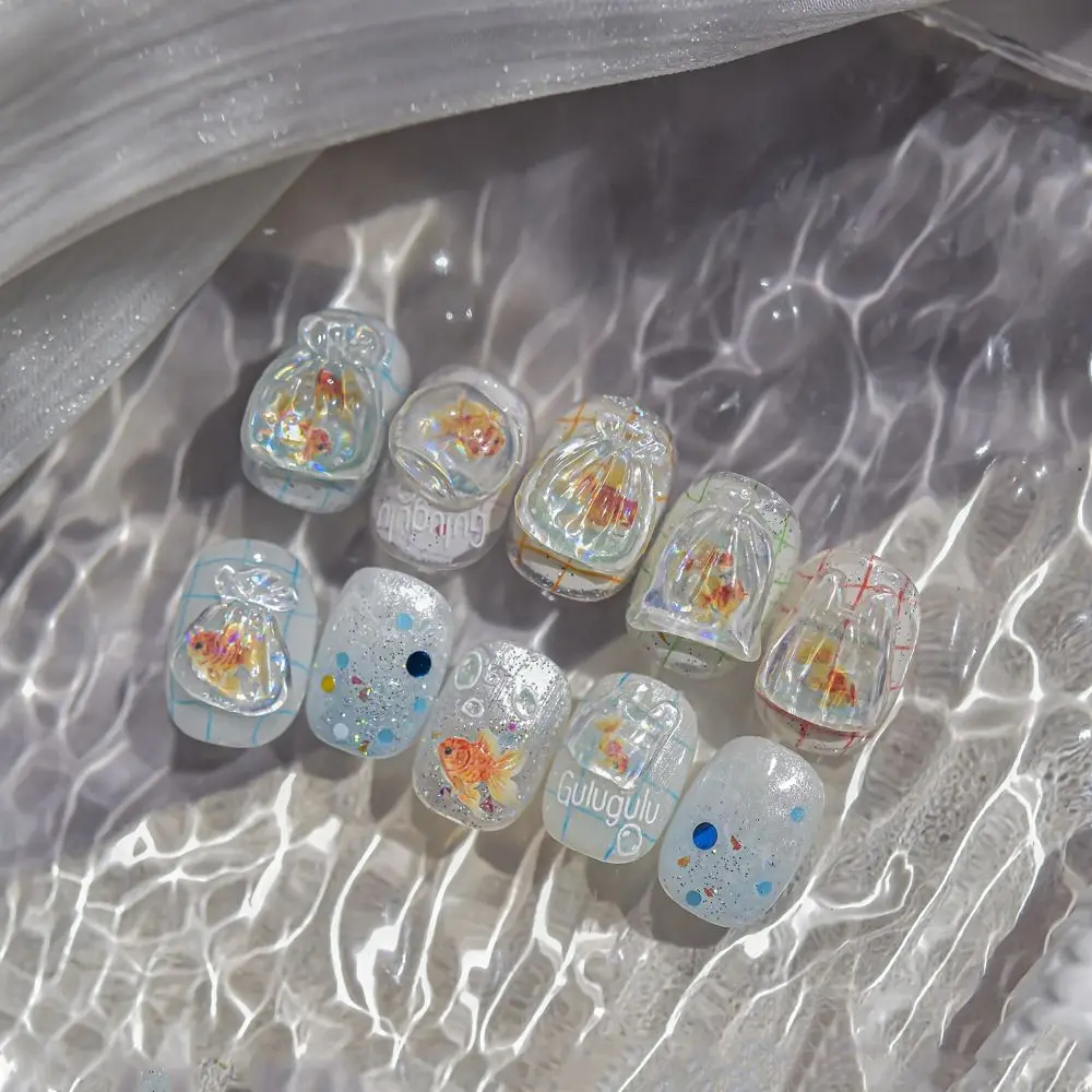 Nouveau 3D Relief océan poisson ongles autocollants adhésif bricolage Nail Art autocollant Nail Art décalcomanies cadeaux