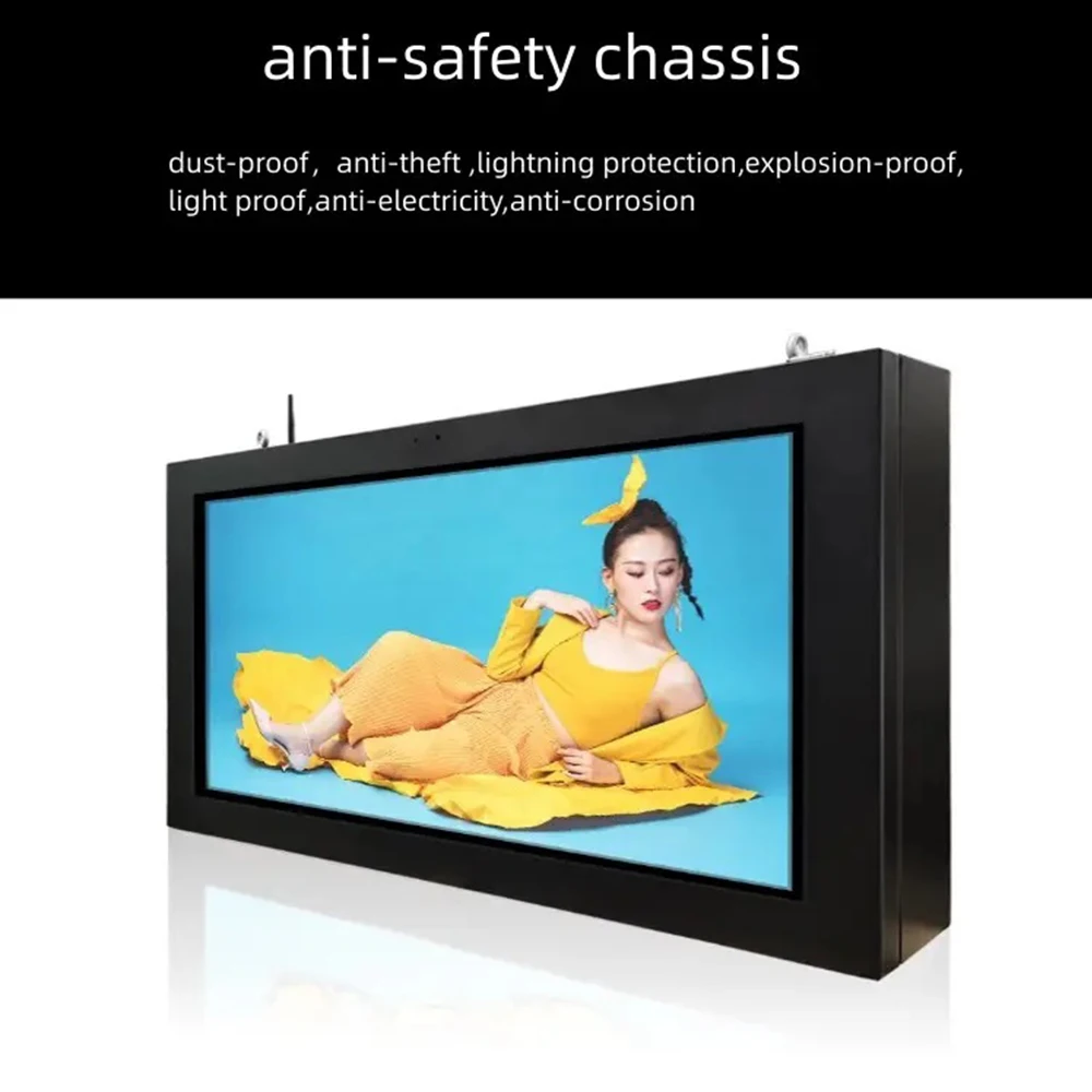 Outdoor 32 43 49 55 65 75 86 98 Inch 2000 Nits Capacitive Touch Screen Advertising Wall Mount Display Android Digital Signage