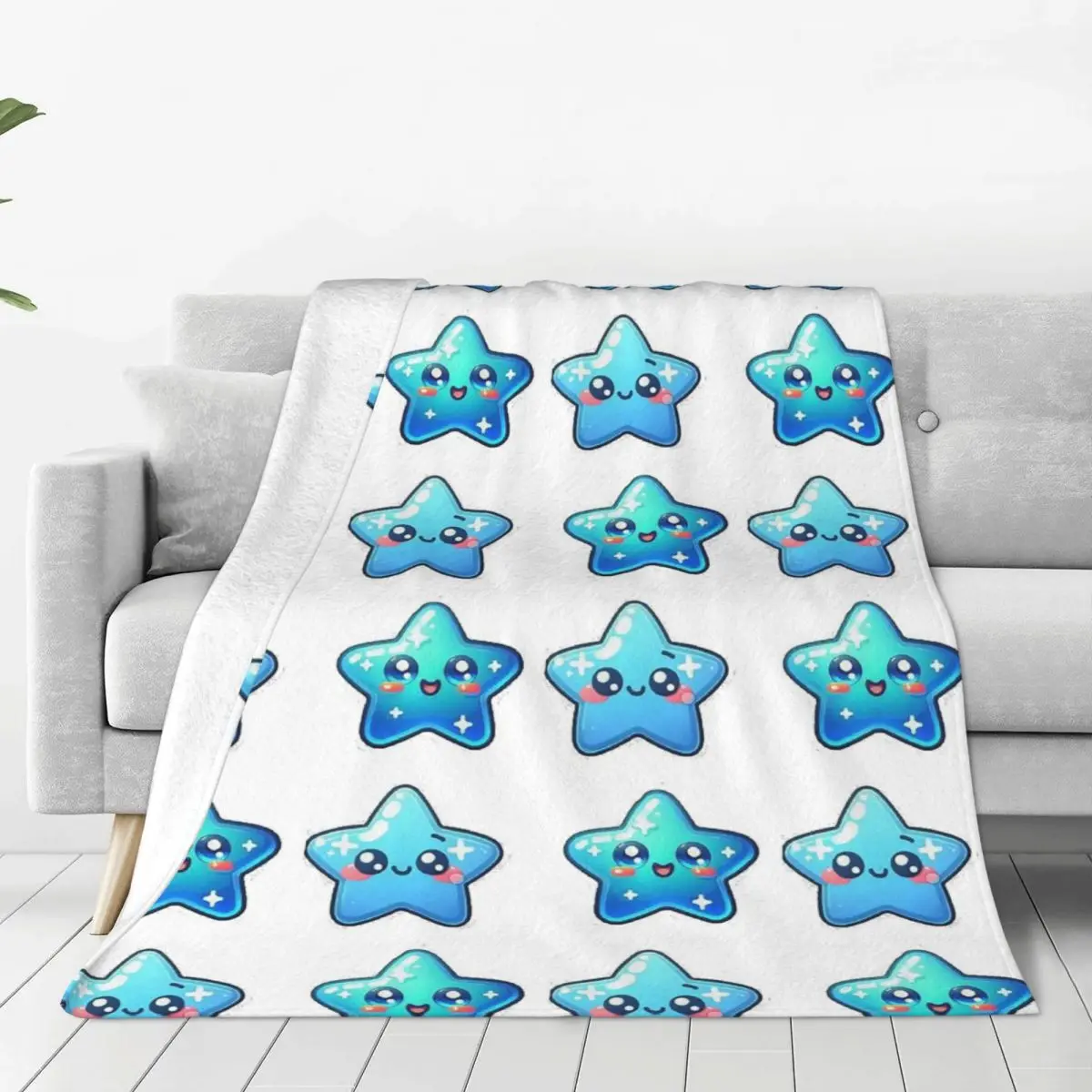 Start Cute Blanket Fleece Warm Sofa Throw Blankets For Home Bedroom Office Throws Bedspread Quilt