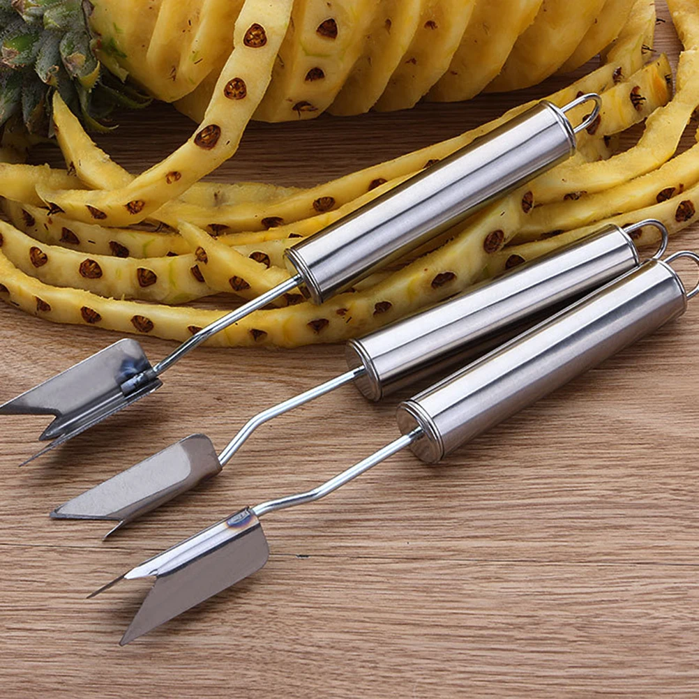 

4 Pcs Pineapple Knife Peeler Eye Remover Go to The Stainless Steel Fruit
