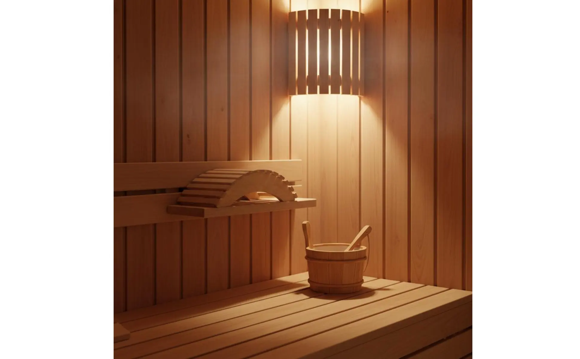 Wooden Sauna Lamp Shade Glare-Reducing Wooden Sauna Lampshade Curved Wood Lamp Guard Prevents Overheating