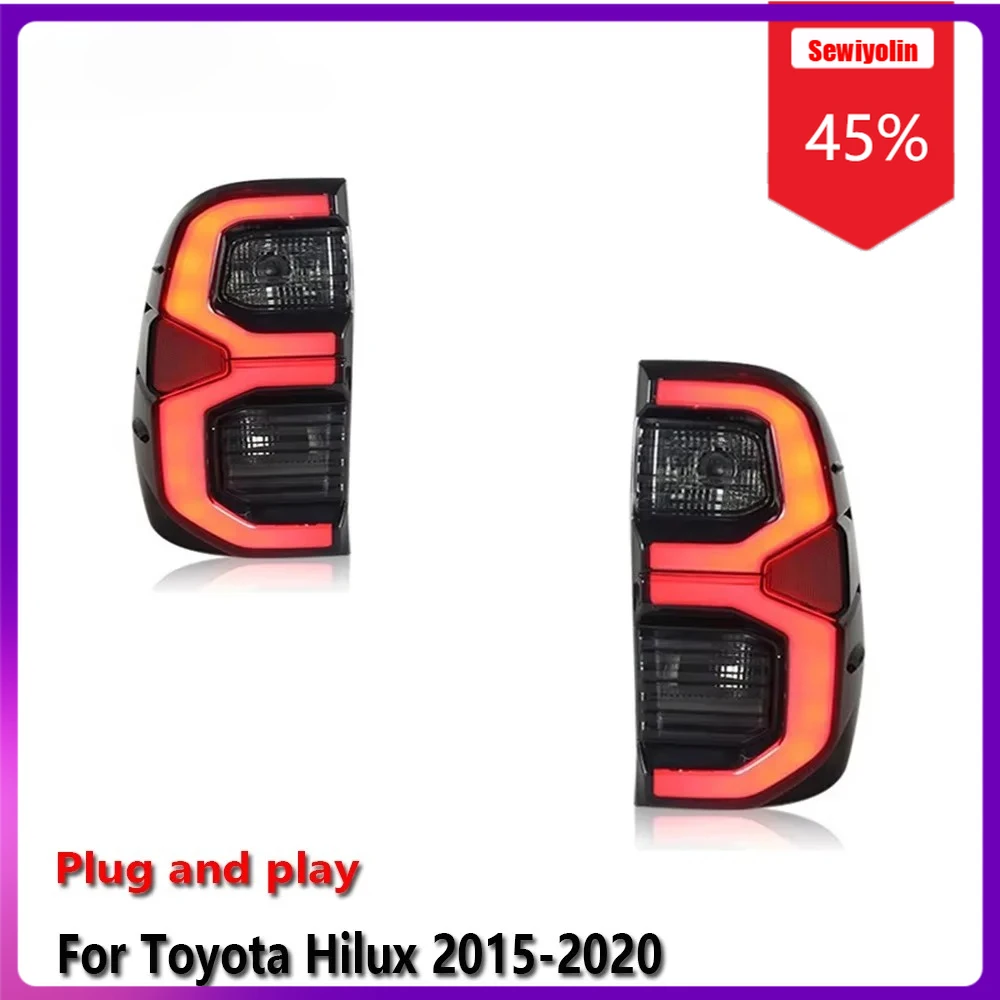 

Sewiyolin Car LED Lamp Tail Light Assemblies For Toyota Hilux REVO 2015-2020 Auto Fog DRL Brake Turn Signal Lamp Plug and Play