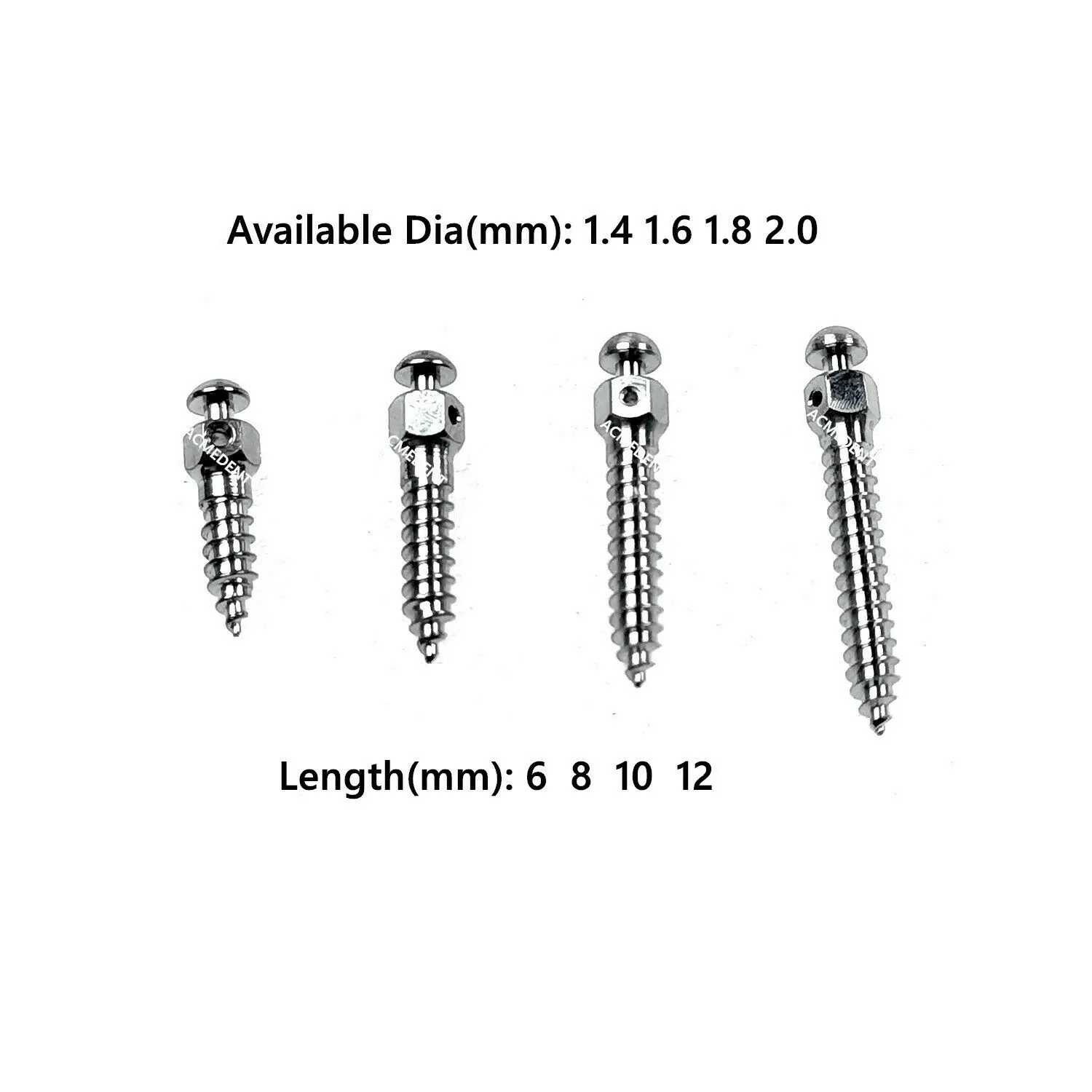 10Pcs Dental Orthodontic Self Drilling Thread Titanium Screw 14Size Micro Implant Mini Screws Orthodontic Tools