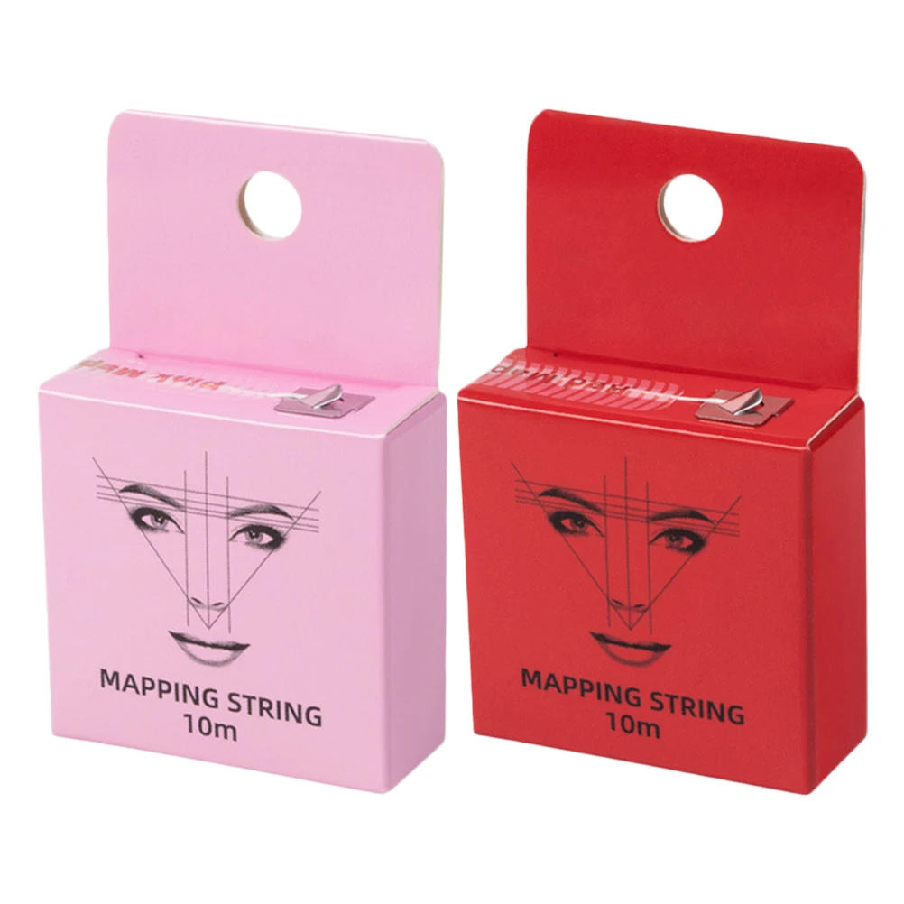 

2 Boxes Eyebrow Ruler Tattoo Thread Mapping Tool Measuring Accessories Shaping Drawing Nylon Makeup Durable Practical Long Term