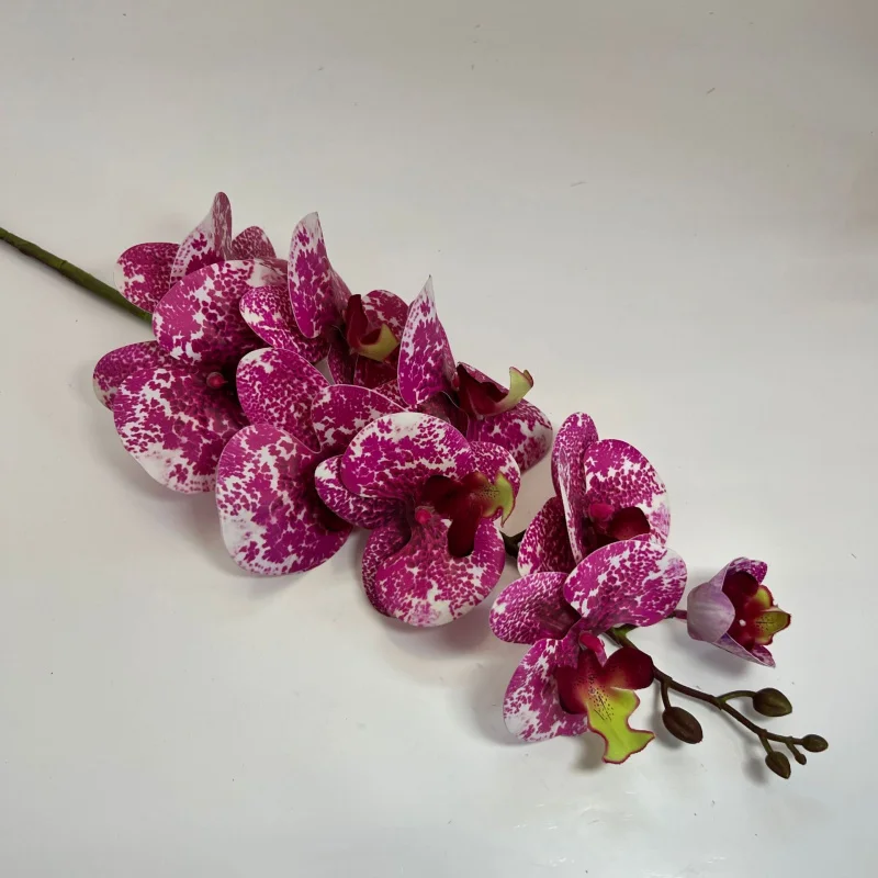 

10pcs Artificial Phalaenopsis Flower Branch Real Touch Latex 9 Heads Orchid