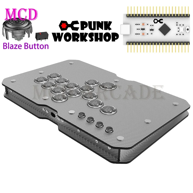Punk Workshop Mini HitBox SOCD Fighting Stick Controller