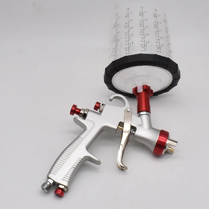 Advanced R500 Spray Gun with 1.3mm Nozzle, 600cc No-Clean Cup, Air Regulator, Paint Tune Cup & Gun Adapter