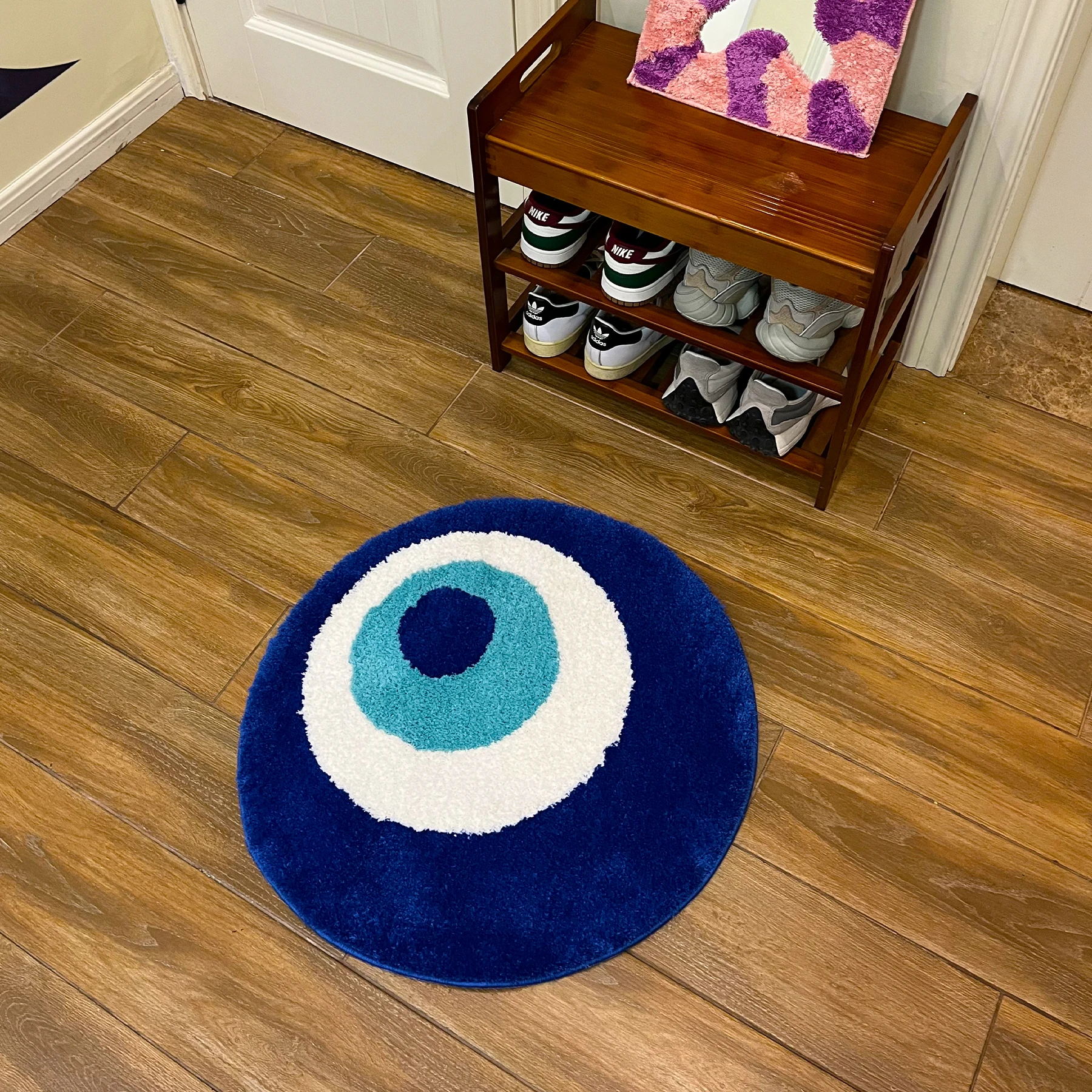 LAKEA Fluffy Evil Eye Circle Rug Carpet Plush Comfortable Handmade Bedroom Ultra Soft and Fluffy High Quality for Halloween