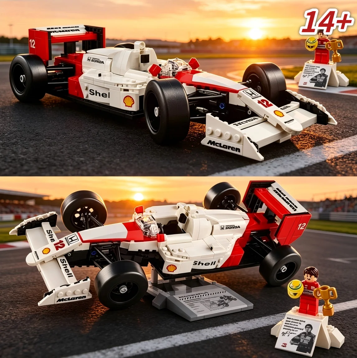 Nuevo 10330 693 Piezas Sena F1 Racing Mp4 Nigel Mansell Adorno de Oficina Estilo Retro de Carreras