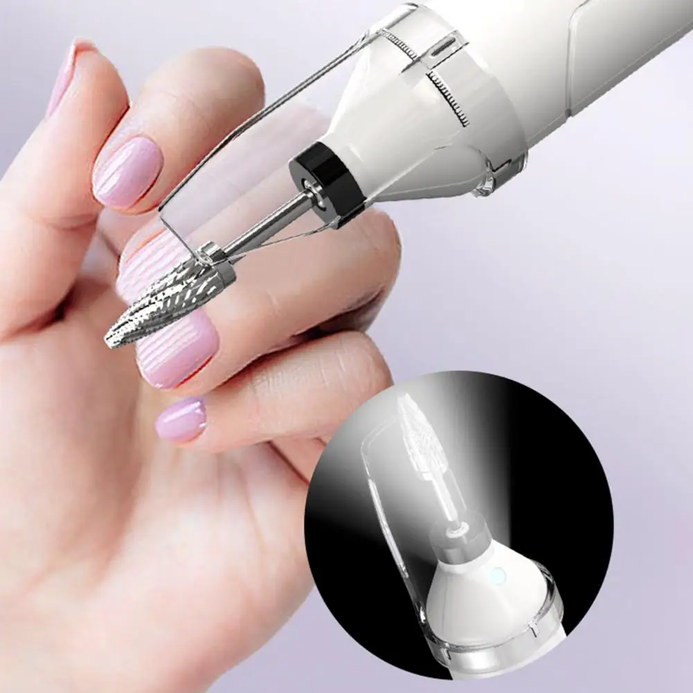 Rechargeable Nail Drill Cordless Nail Drill Electric Nail Drill Kit with 4 Bits 3-speed Portable Uv Lamp Cordless for Manicure