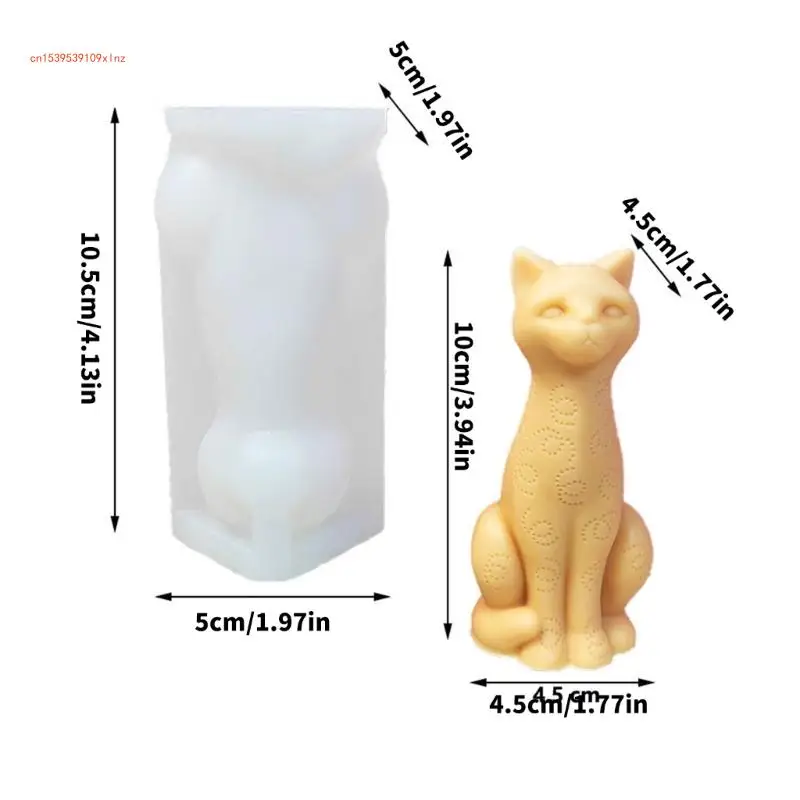 Moule en Silicone pratique robuste, accessoire pour fournitures artisanales, jolies Figurines chats 3D en matériaux en