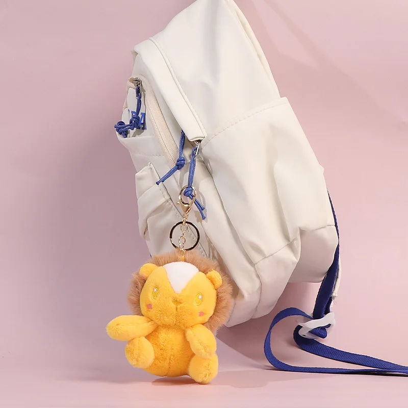 Cute Colorful Lion Plush Keychain Soft Fluffy Little Lion Stuffed Doll Bag Pendant Backpack Decor Girls Gift - view 4