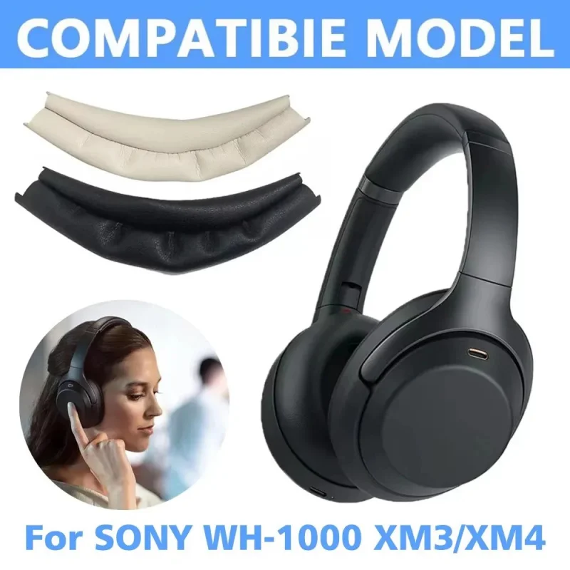 1pc Soft PU Leather Headband Cover For Sony WH-1000XM3 XM4, No Disassembly Easy DIY Replacement Repair Cushion Parts - view 6