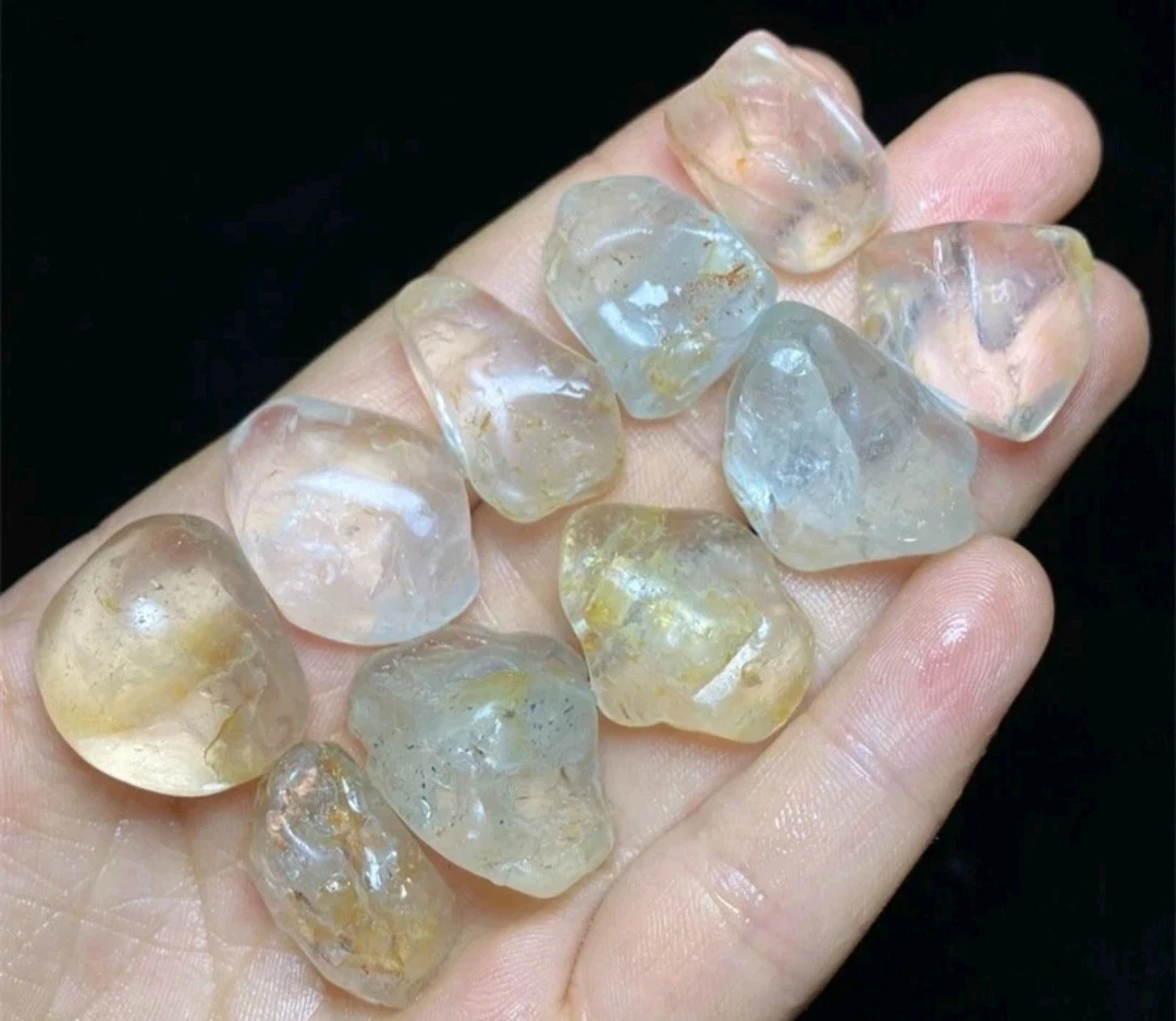 Half Pound 8 Ounces Alluvial Brazilian Topaz Cabochon Gem Crystal Rough CLOSEOUT