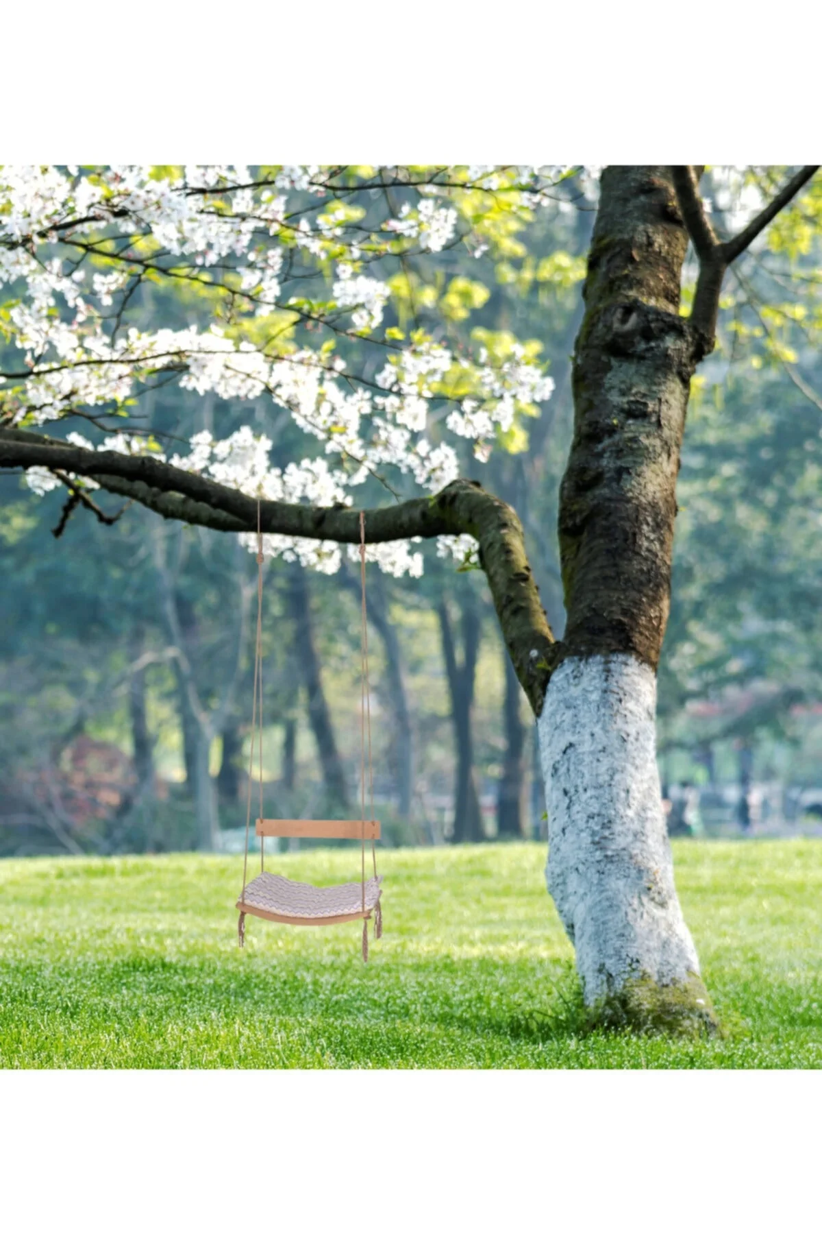 Natuurlijke Houten Schommel Ergonomische Desing Moderne Draagbare Home Tuin Picknick