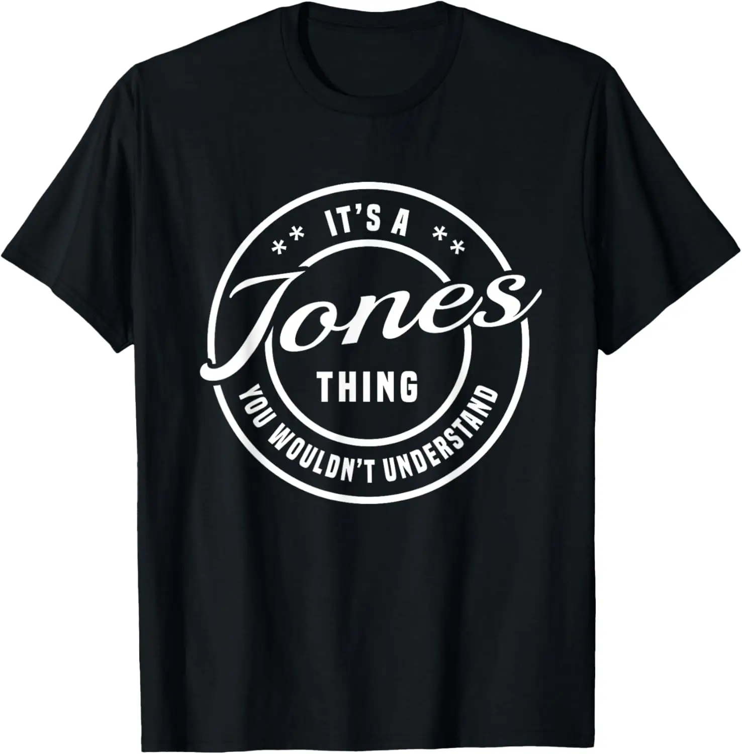 

Jones Custom Last Name Funny Personalized Names T-Shirt