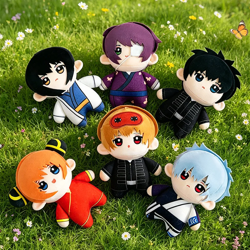 New Gintama Q Version Plush Toy Gintoki Sakata Kagura Anime Stuffed Doll Gift For Kids Girls Home Bedroom Decor Soft Fluffy Cute