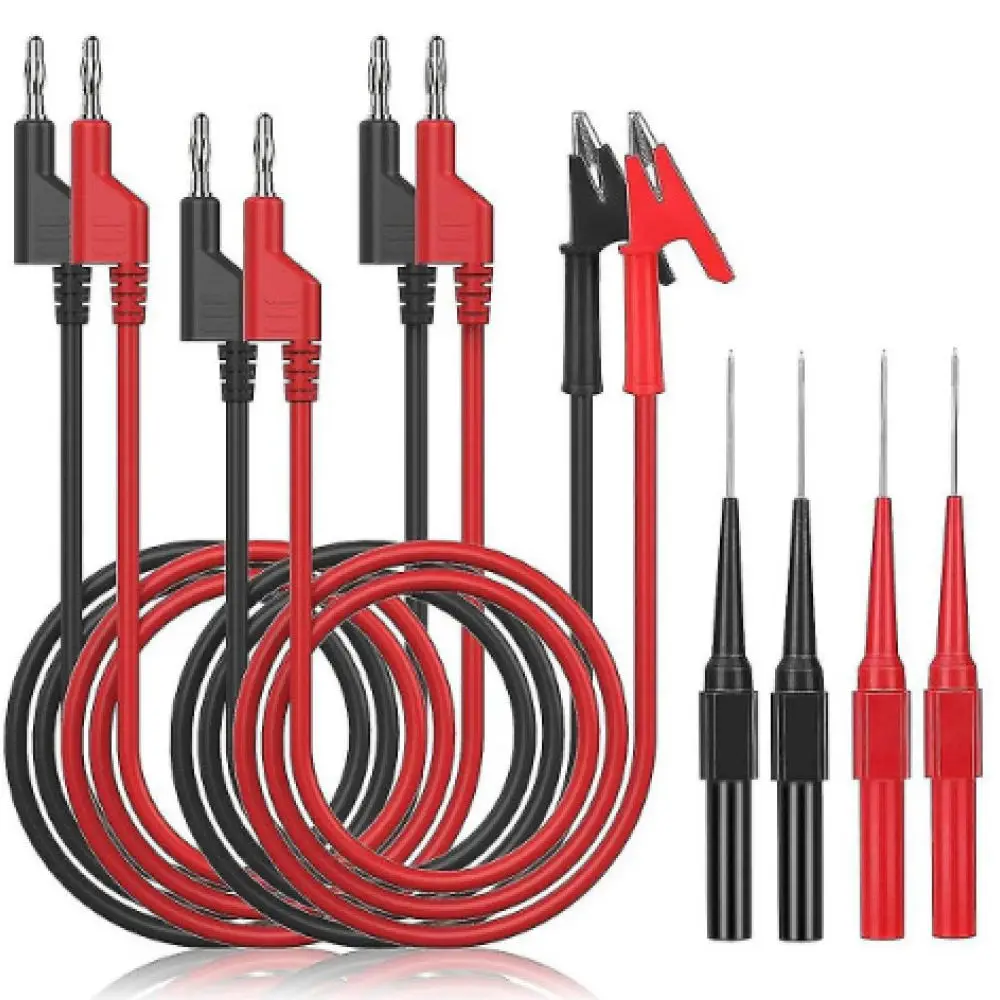 Conductive Test Leads Banana Plug To Alligator Clip Pure Copper Connector Wire For Multimeter Repair Maintenance