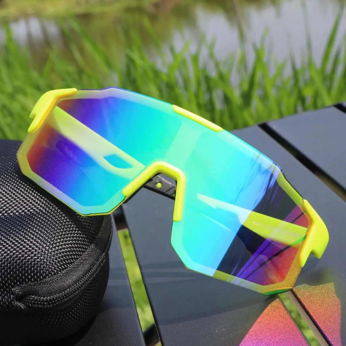 Nieuwe fietszonnebril groot frame UV400 tinten UV-bescherming buitensporten winddicht anti-ultraviolet wandelen klimbril