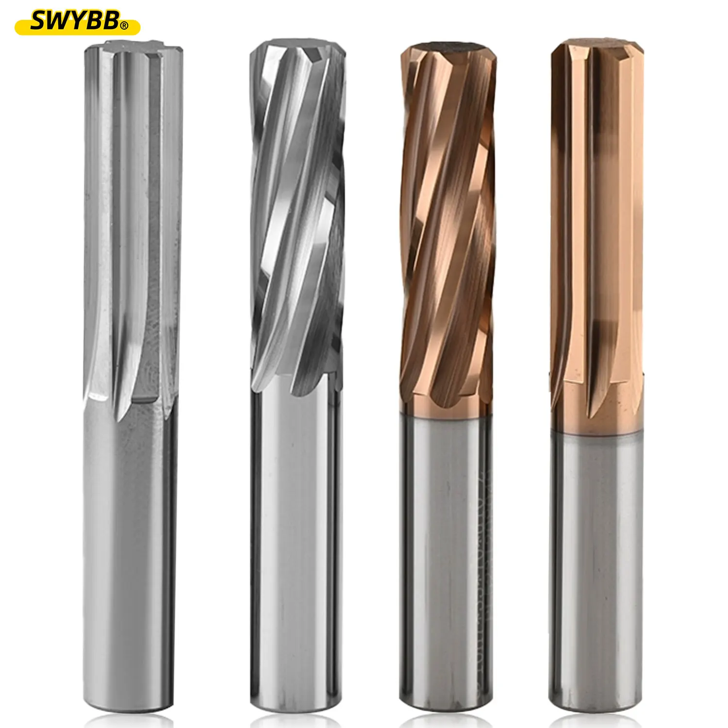 

SWYBB Drilling Reamer H8 H9 Straight & Spiral Flute for Metal 2-20mm Tool