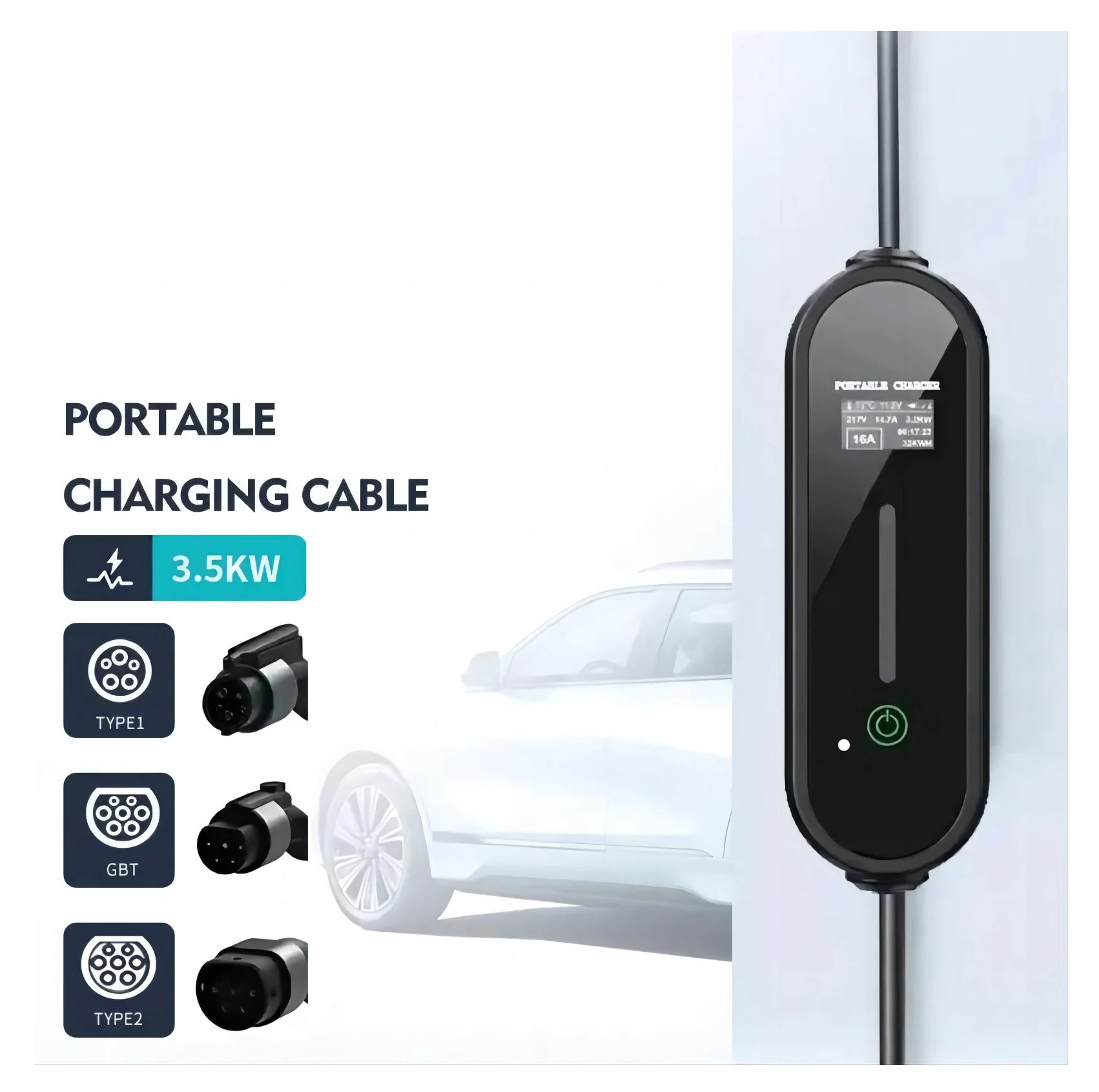 2024 New Arrival 32A 7kw Charging TYPE 2 Electric Car Charger Portable EV Charger