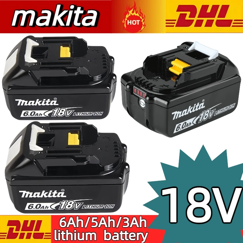

100% Original Makita 18V tool Battery BL1860B BL1850，with LED Indicator，accessories Replacement lithium battery 18 volt 6Ah
