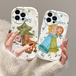 Disney Frozen Art Cute dla Apple iPhone 15 14 13 12 11 XS XR X Pro Max Plus Wave Oil Back Phone Case