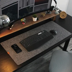 Tamanho grande Lã Sentiu Mouse Pad, Protetor de Mesa do Computador do Escritório, Almofada de Mesa para Laptop, Tapete de Teclado Antiderrapante