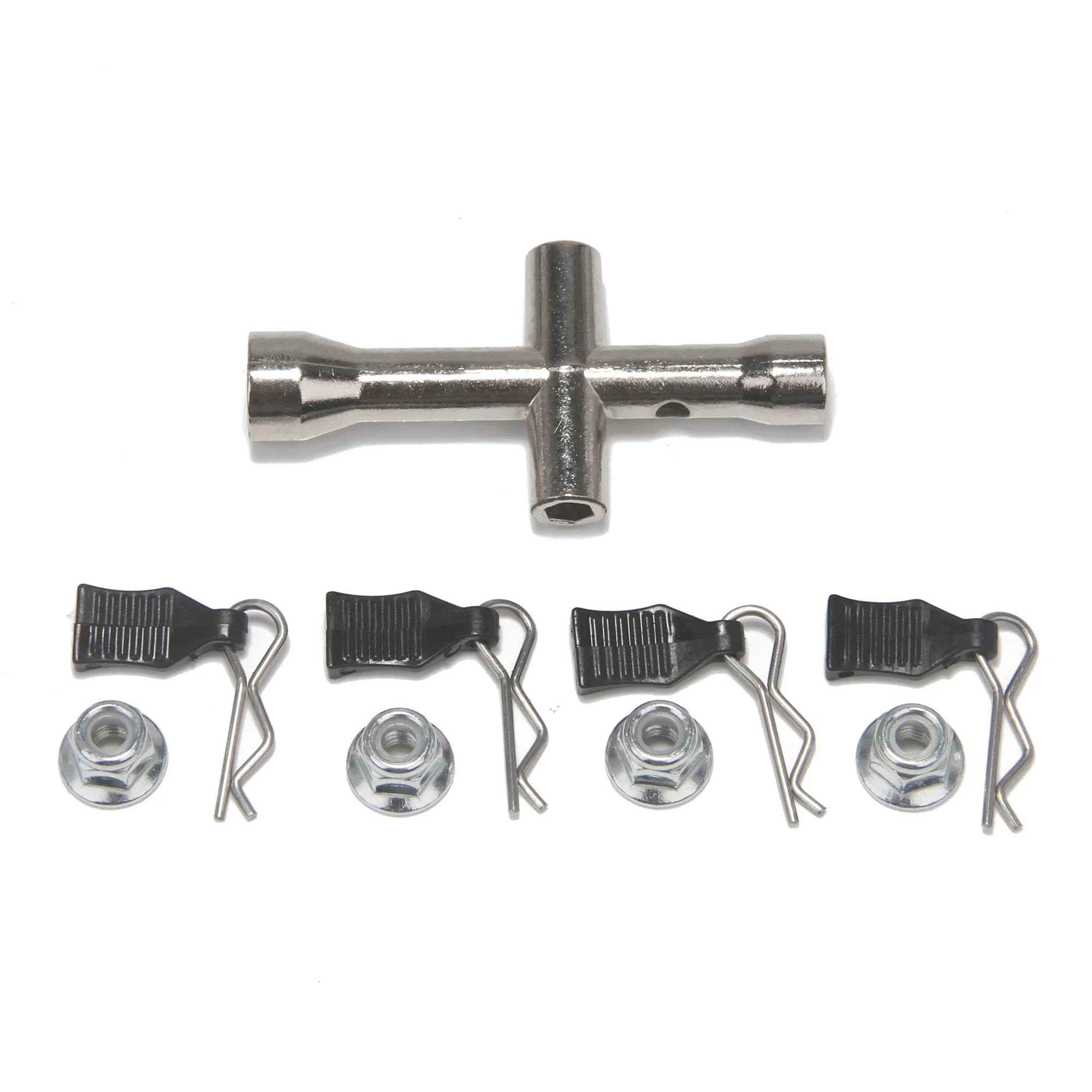 RC Metal Tool Kit Set Hexagonal Sleeve Wrench R-type Pin  M4 Nuts for RC Car Truck Crawler Buggy Model Repair Accessories Parts