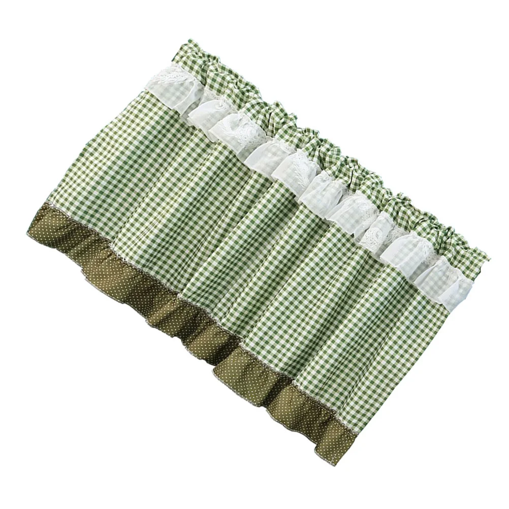 

1pc Light Blocking Short Curtain High-Quality Plaid Curtain For Kitchen Home Decor Exquisite Privacy Drape
