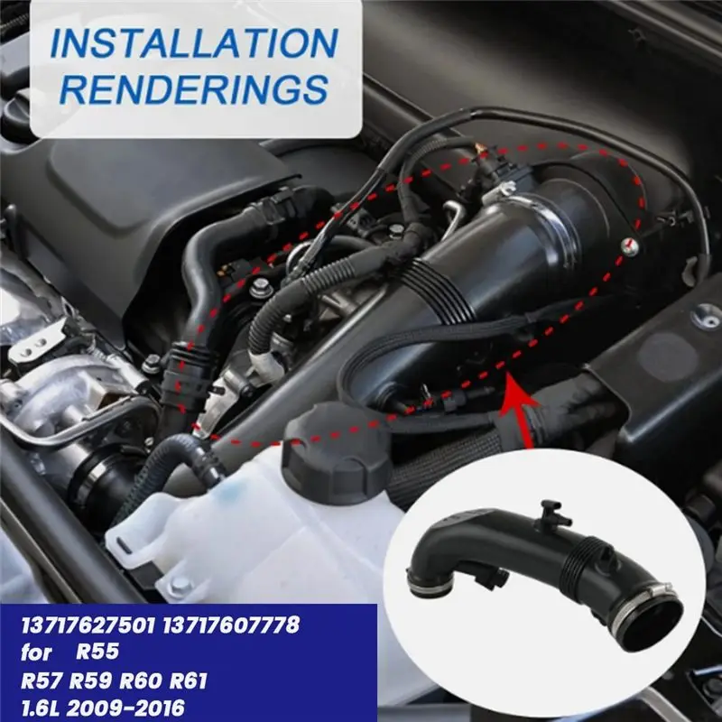 NEW HOT In Stock-Car Turbo Air Duct Pipe Air Intake Hose & Exhaust Line For BMW Mini Cooper R55 R57 R59 R60 R61 13717607778 1371