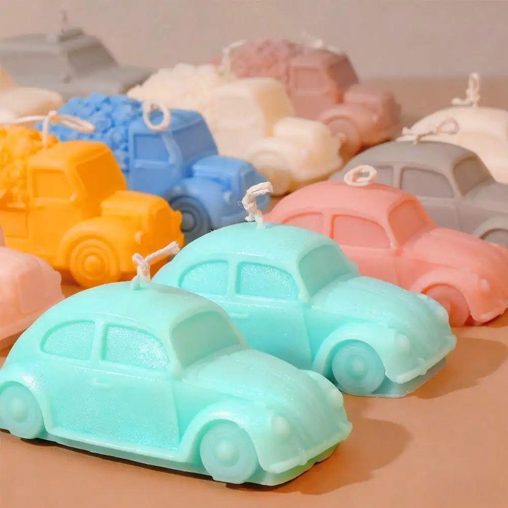 Multi Style Styling Car Silicone Candle Mold Rose Pickup Car Shape Soap Mould Resin Gypsum Making Tool DIY 3D Gifts Home Decor view 4