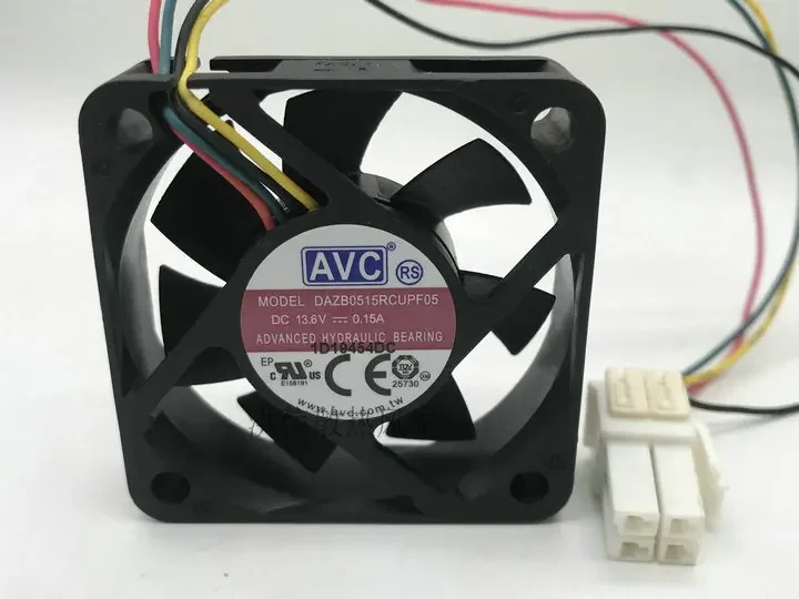 

AVC DAZB0515RCUPF05 DAZA0515RCU DC 13.6V 0.15A 50x50x15mm 4-Wire Server Cooling Fan